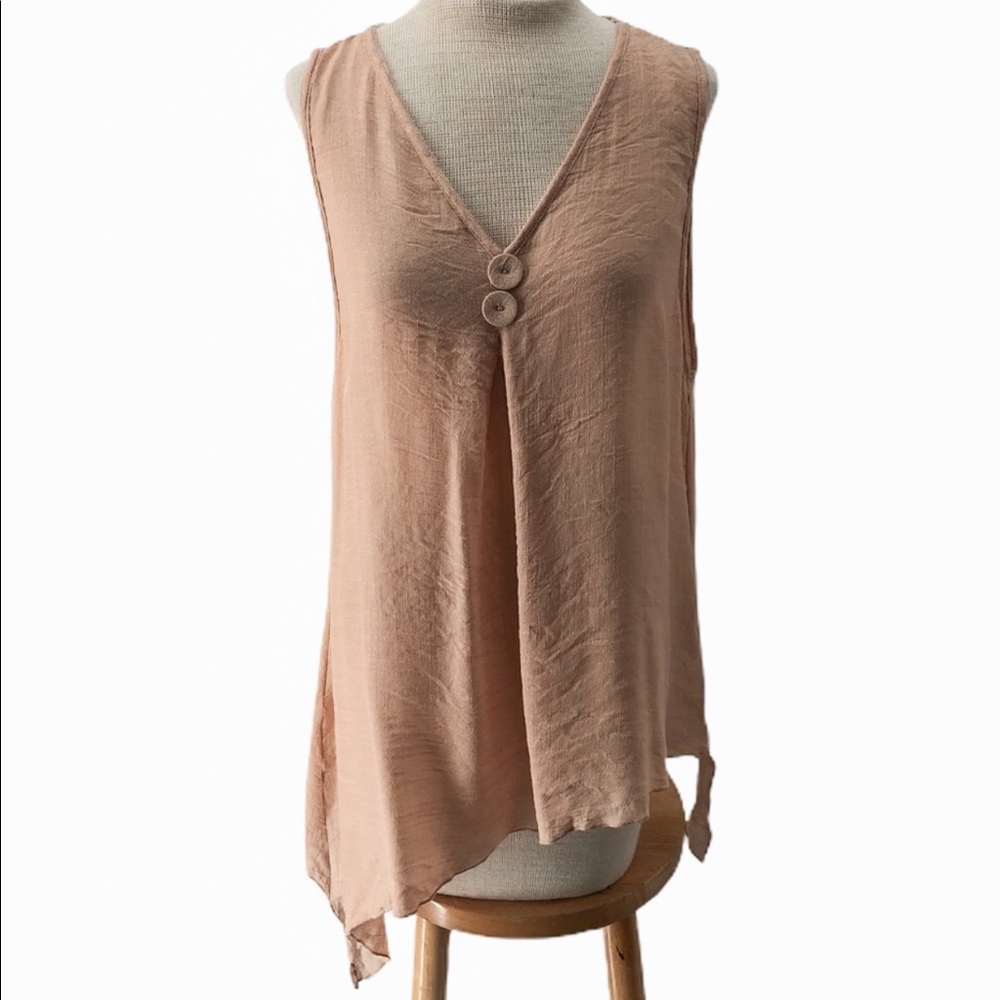 Pretty Angel Tan Sleeveless Tank Top